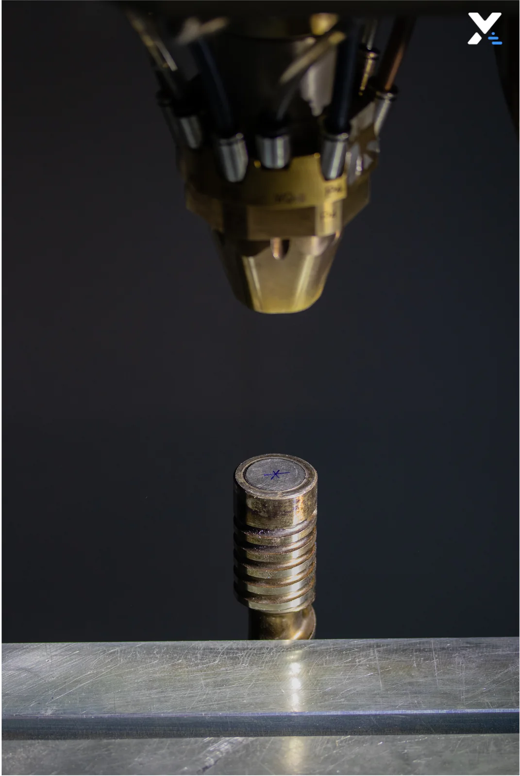 Extrusion screw prepared for LMD repair