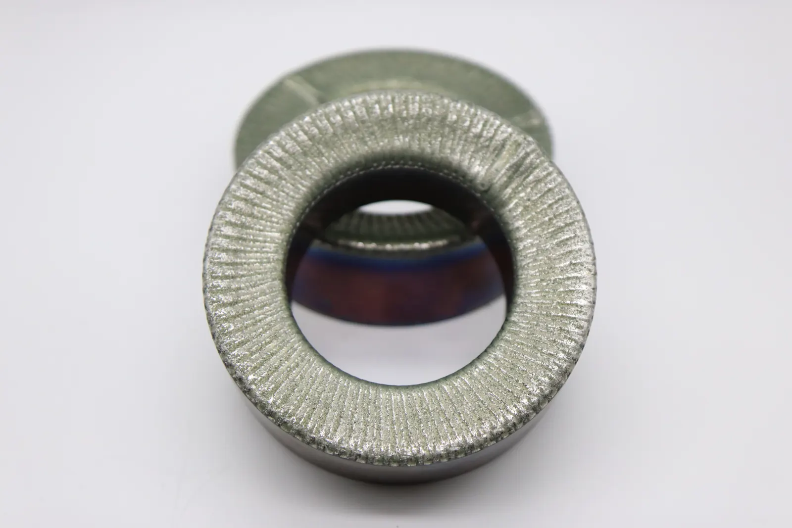 Valve seat ring after LMD coating before dye inspection